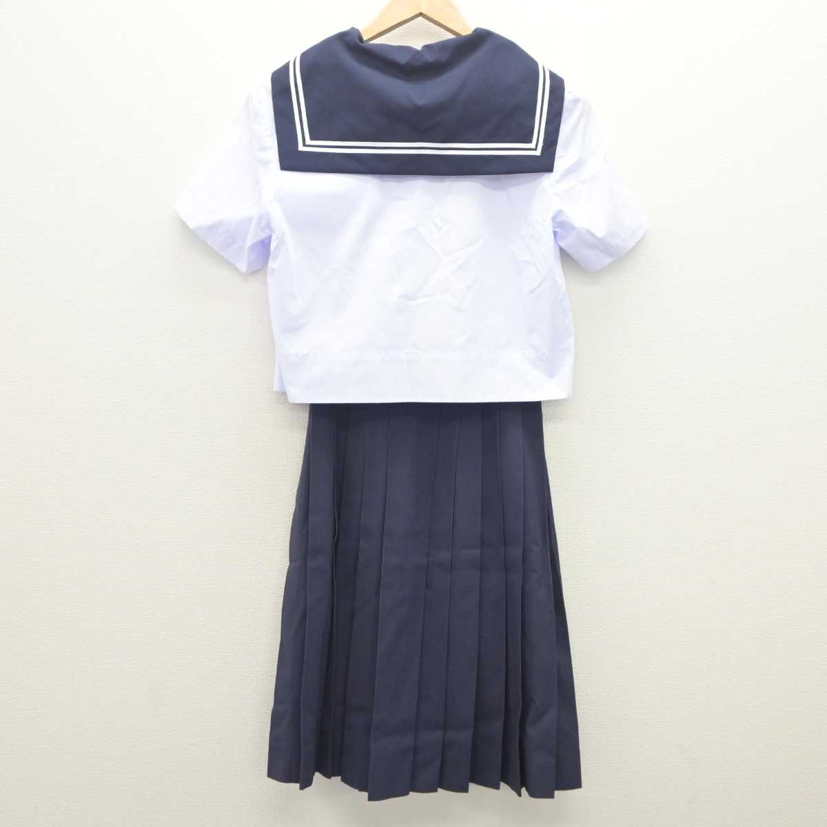 【中古】神奈川県 長沢中学校 女子制服 4点 (セーラー服・セーラー服・スカート) sf062765