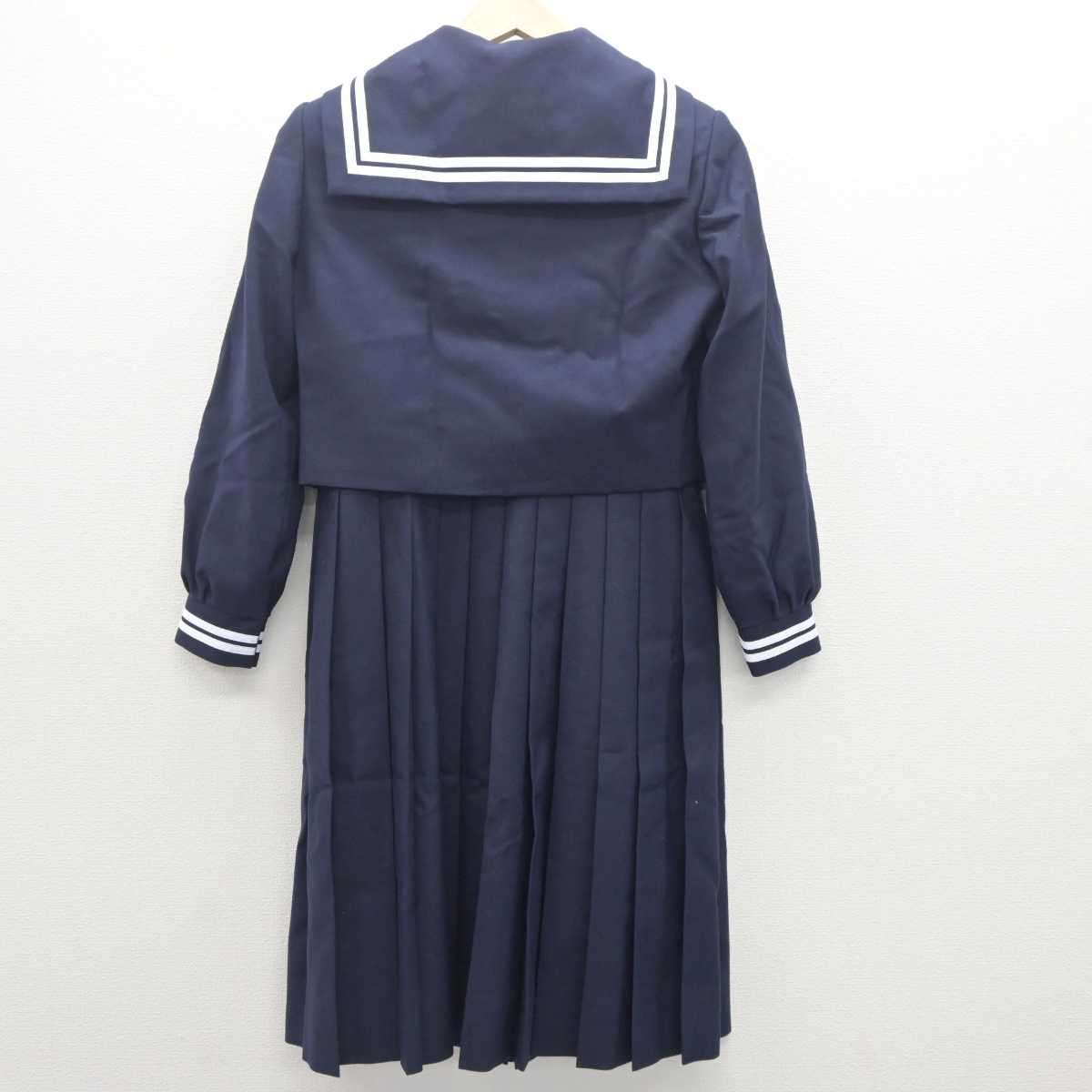 【中古】愛知県 鶴城中学校 女子制服 4点 (セーラー服・ジャンパースカート) sf062766