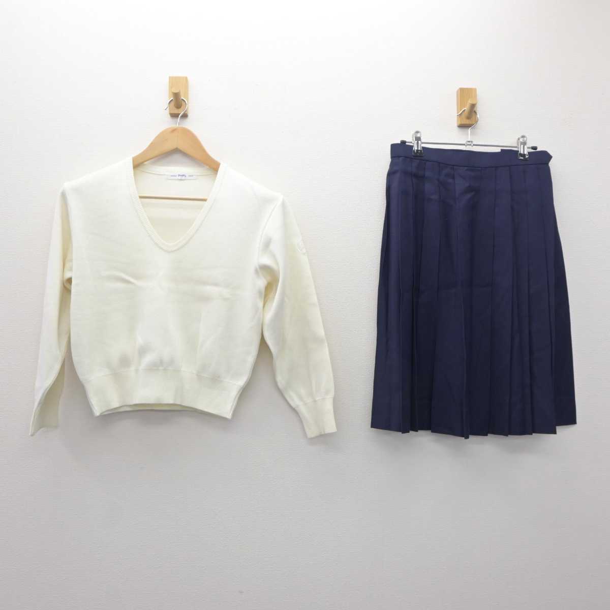 【中古】東京都 大妻中学高等学校 女子制服 2点 (ニット・スカート) sf062792