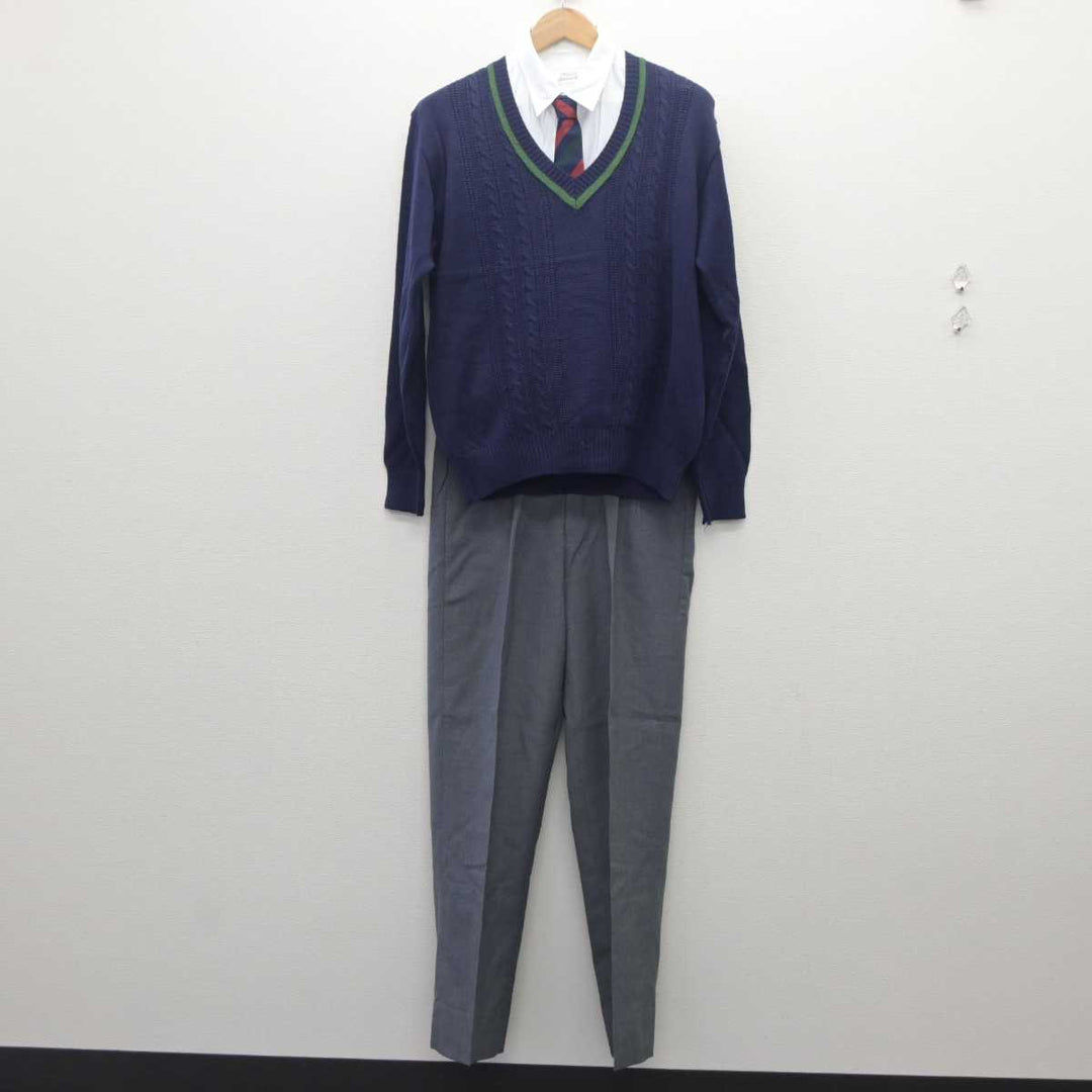 中古】埼玉県 川越南高等学校 男子制服 5点 (ブレザー・ニット・シャツ・ズボン) sf062813 | 中古制服通販パレイド