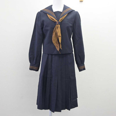 【中古】東京都 関東国際高等学校 女子制服 4点 (セーラー服・ニット・スカート) sf062815