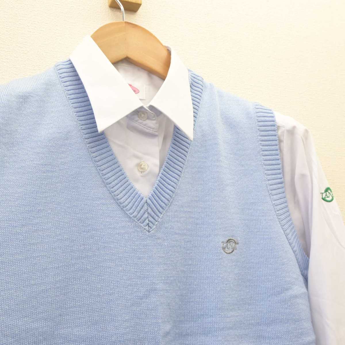 【中古】神奈川県 相模田名高等学校 女子制服 3点 (ニットベスト・シャツ・スカート) sf062820