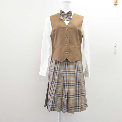 【中古】栃木県 作新学院高等学校 女子制服 5点 (ブレザー・ベスト・シャツ・スカート) sf062861