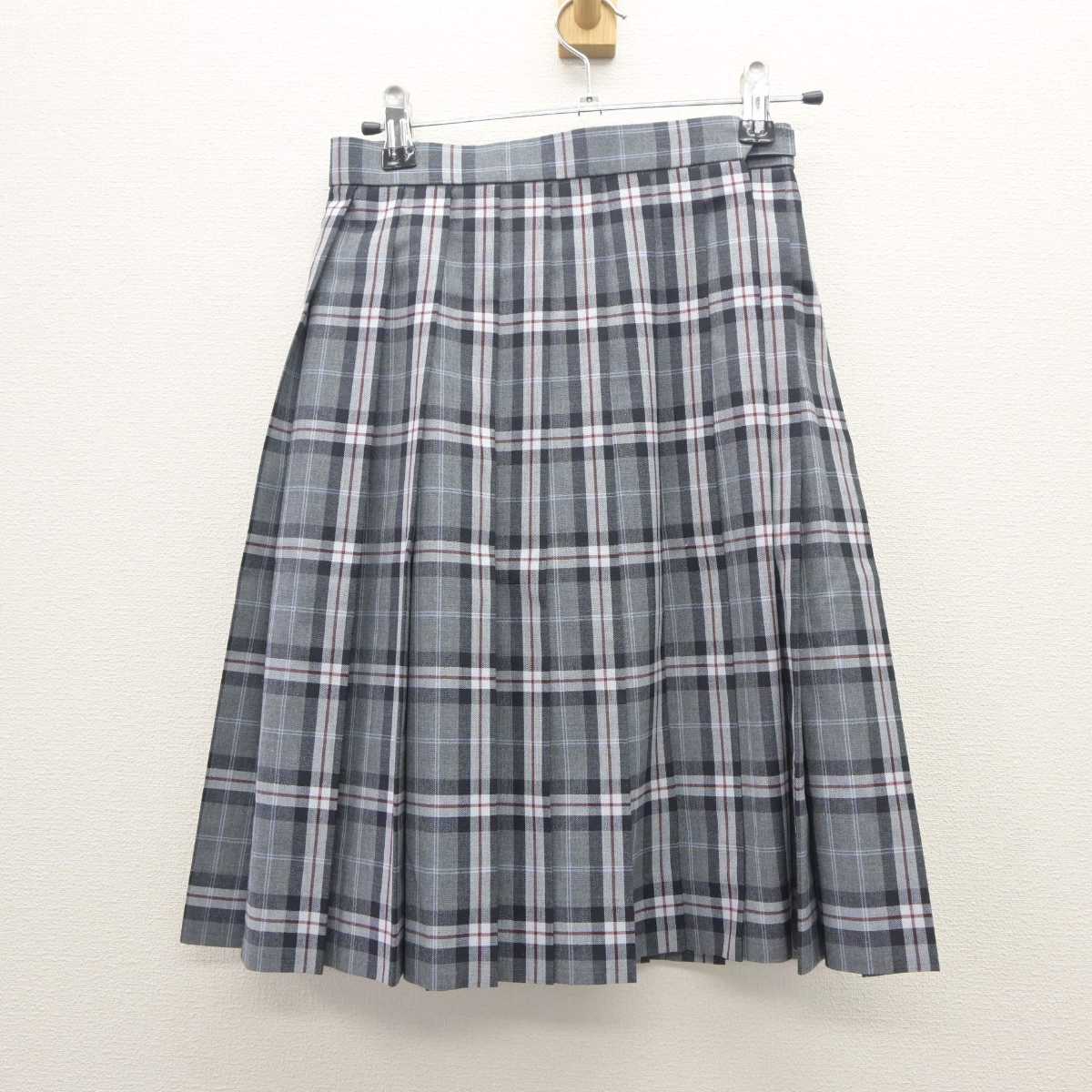 【中古】北海道 札幌日本大学高等学校 女子制服 4点 (ニットベスト・シャツ・スカート) sf062867