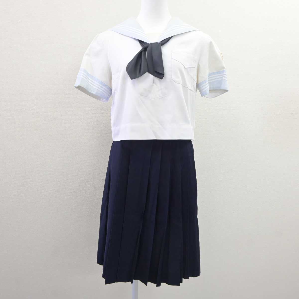 【中古】神奈川県 フェリス女学院中学・高等学校 女子制服 3点 (セーラー服・スカート) sf062895