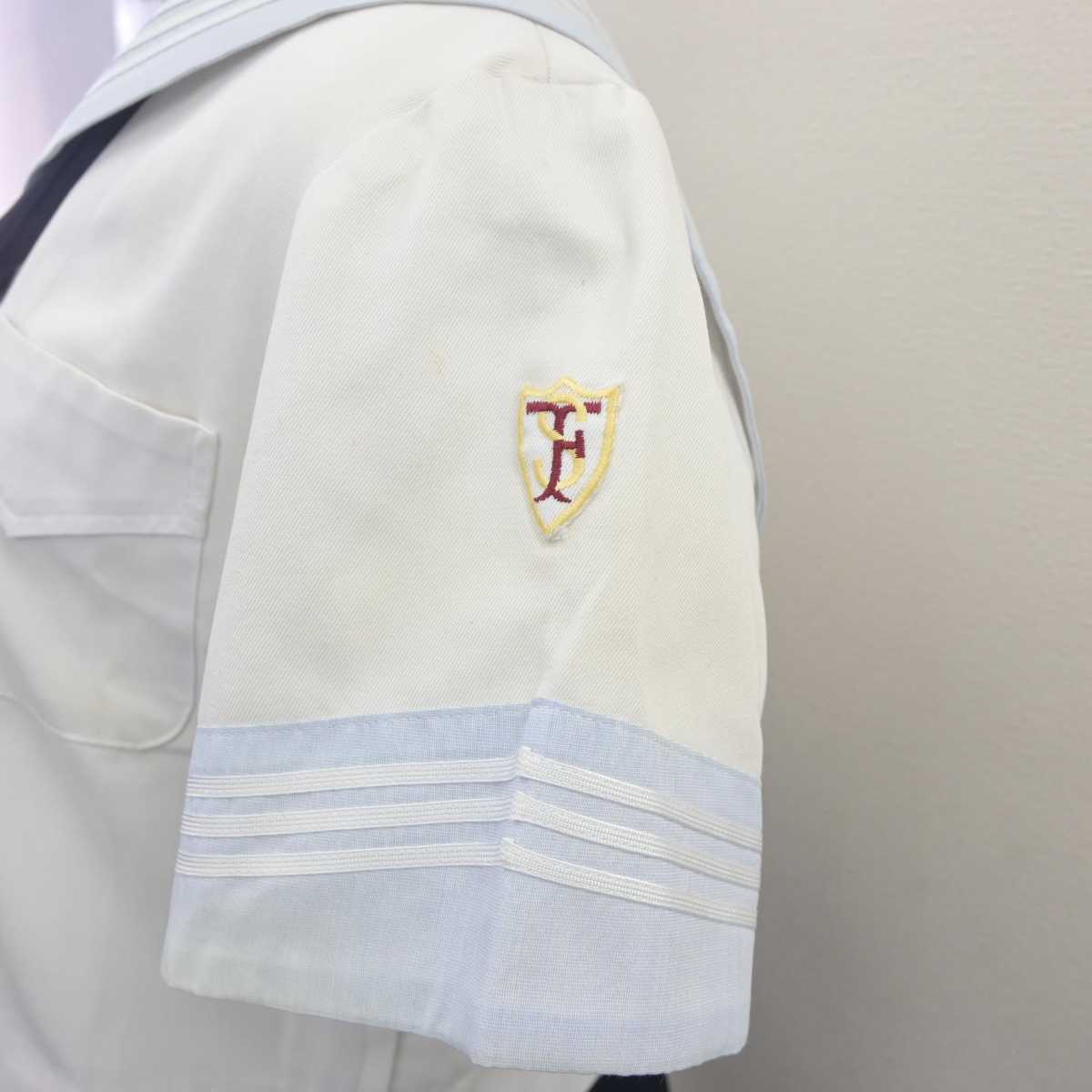 【中古】神奈川県 フェリス女学院中学・高等学校 女子制服 3点 (セーラー服・スカート) sf062895