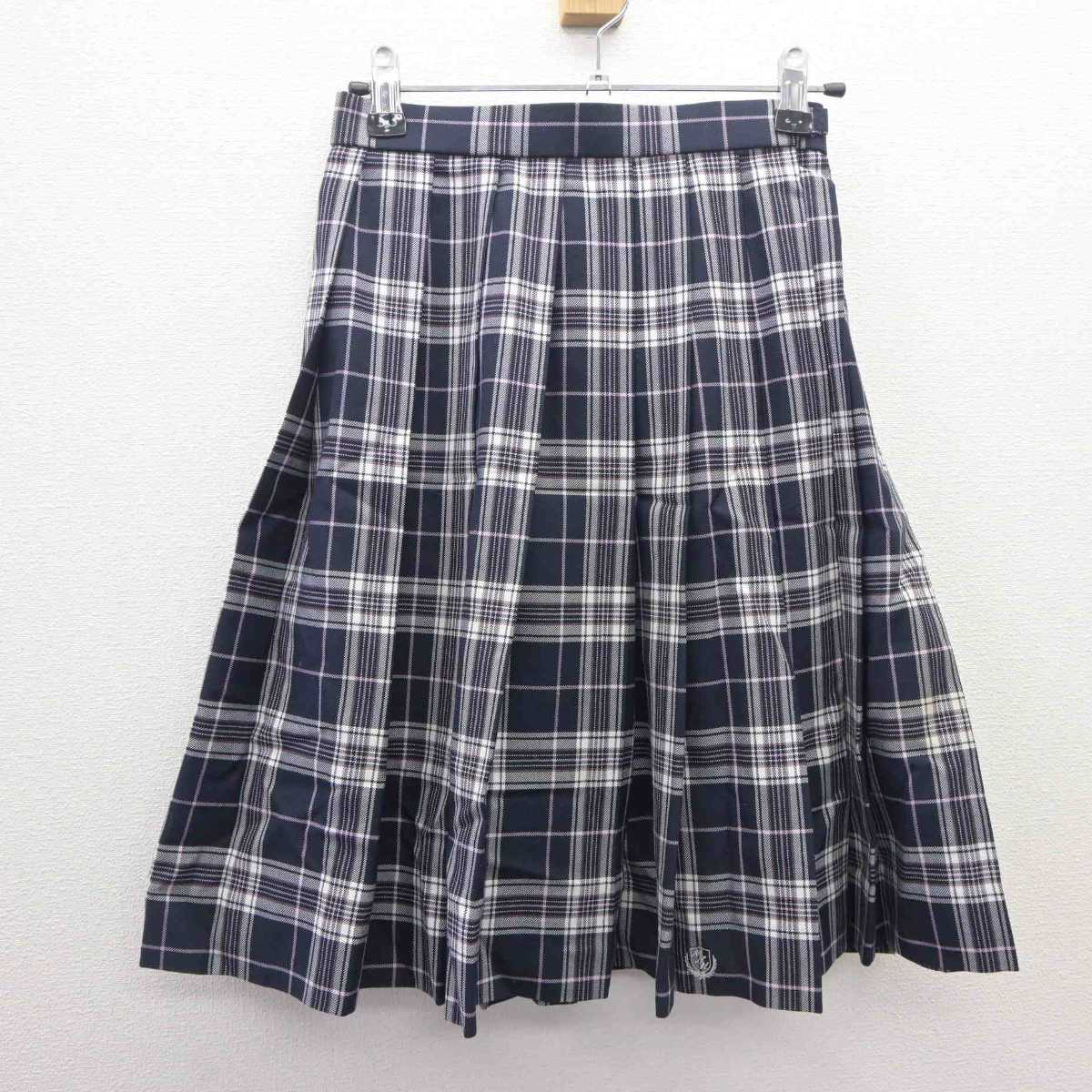 【中古】東京都 目黒日本大学高等学校  女子制服 4点 (ニット・シャツ・スカート) sf062898