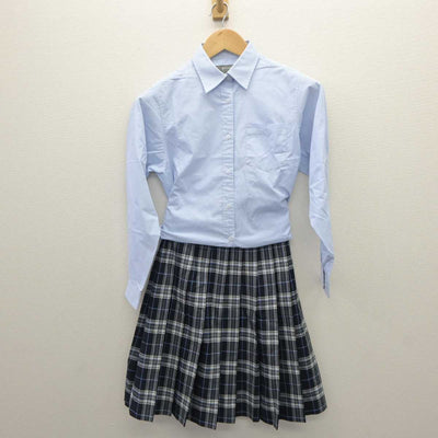 【中古】東京都 目黒日本大学高等学校 女子制服 4点 (ニットベスト・シャツ・スカート) sf062901