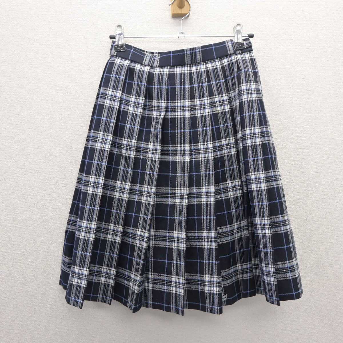 【中古】東京都 目黒日本大学高等学校 女子制服 4点 (ニットベスト・シャツ・スカート) sf062901