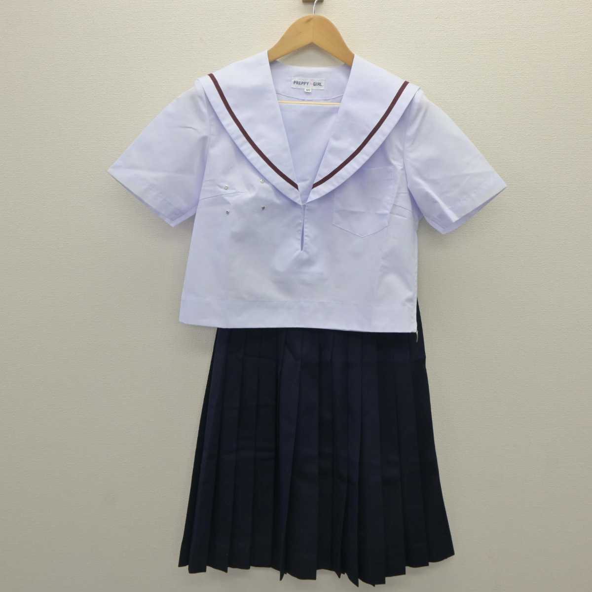 【中古】愛知県 安祥中学校 女子制服 3点 (セーラー服・スカート・スカート) sf062907