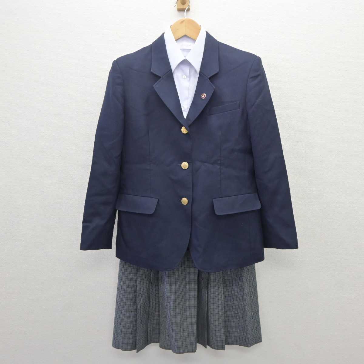 【中古】埼玉県 大宮東高等学校 女子制服 4点 (ブレザー・シャツ・スカート) sf062916