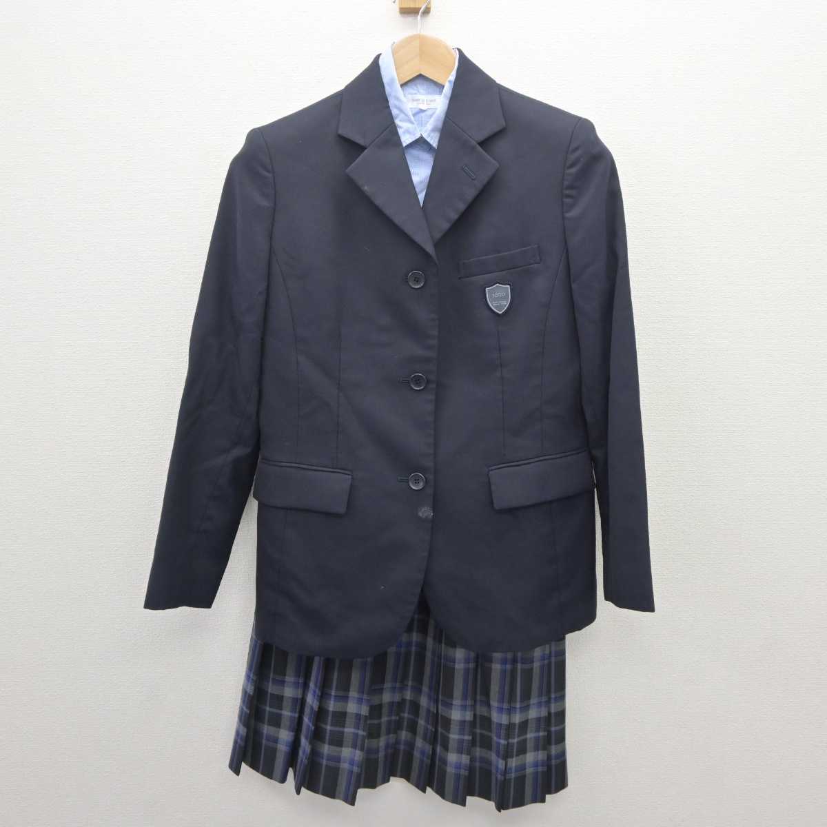 【中古】徳島県 城東高等学校 女子制服 3点 (ブレザー・シャツ・スカート) sf062923