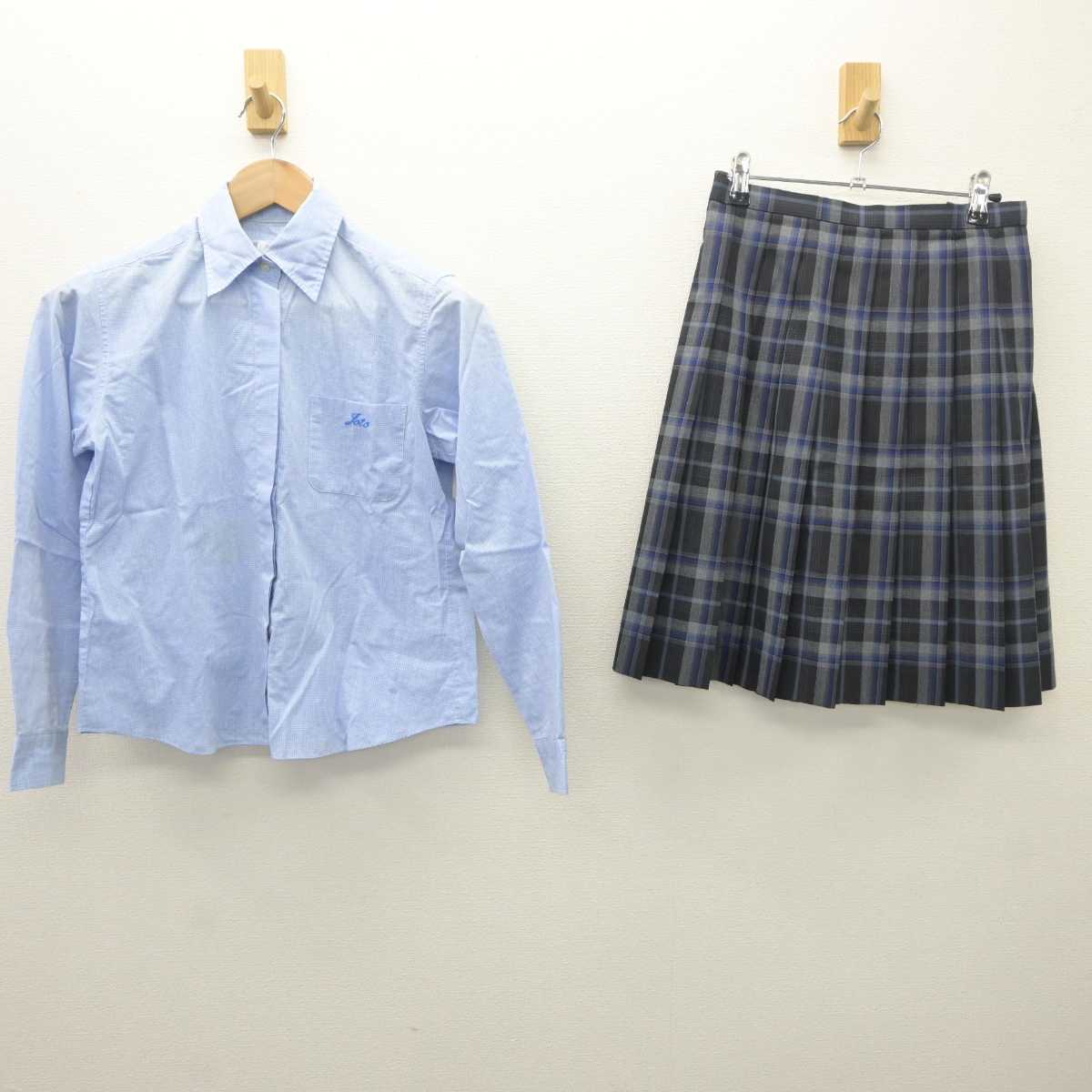 【中古】徳島県 城東高等学校 女子制服 2点 (シャツ・スカート) sf062925