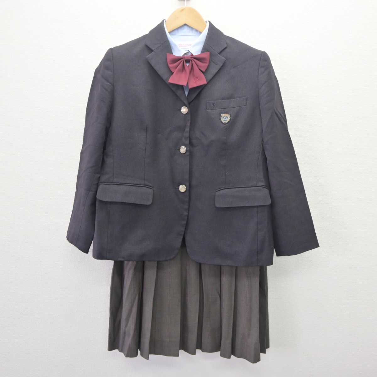 【中古】京都府 洛南高等学校 女子制服 5点 (ブレザー・シャツ・スカート) sf062934