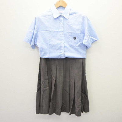 【中古】京都府 洛南高等学校 女子制服 2点 (シャツ・スカート) sf062935