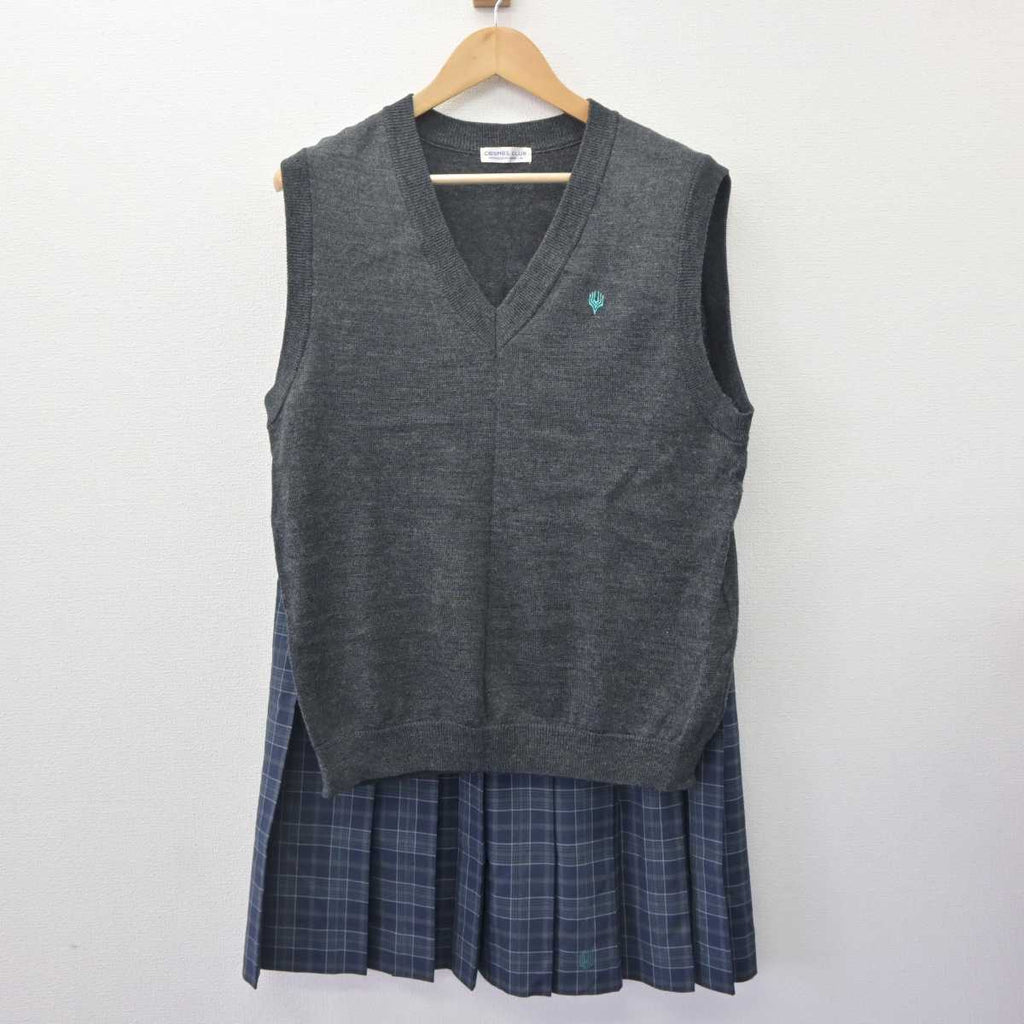 【中古】大阪府 大阪学芸高等学校 女子制服 2点 (ニットベスト・スカート) sf062944 | 中古制服通販パレイド