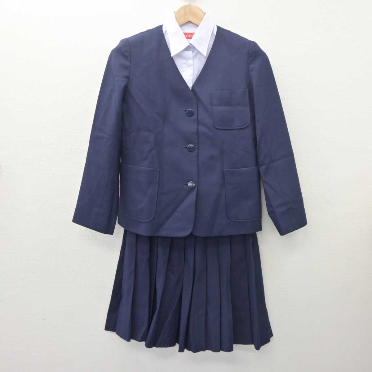 【中古】神奈川県 大野南中学校 女子制服 4点 (ブレザー・ニット・シャツ・スカート) sf062958