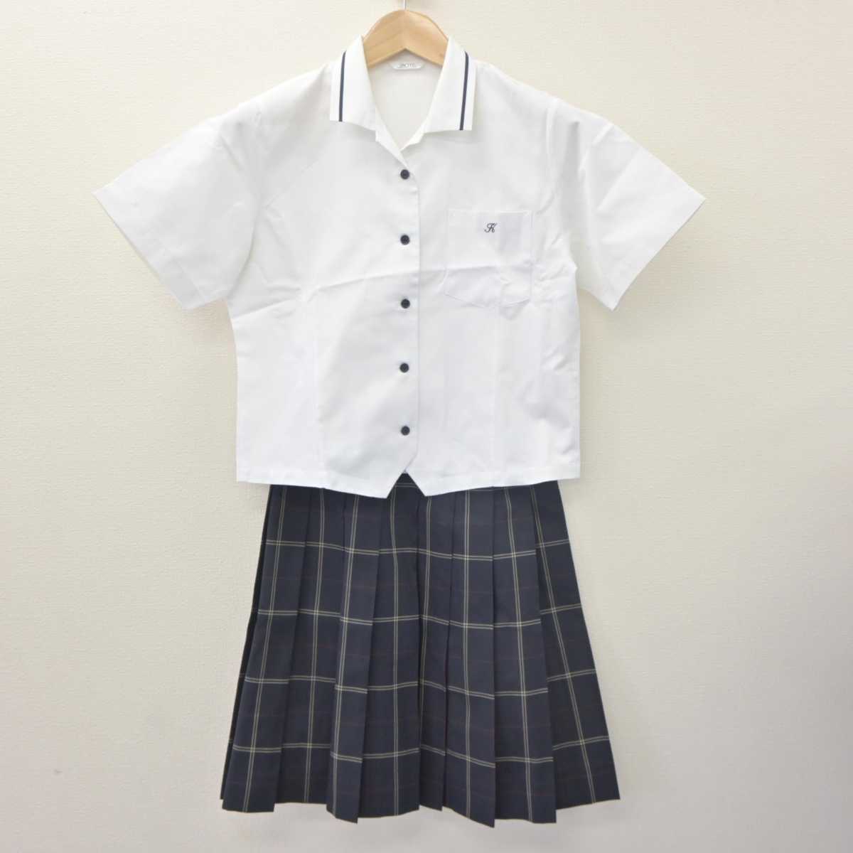 【中古】東京都 駒沢大学高等学校 女子制服 3点 (ブラウス・スカート) sf062974