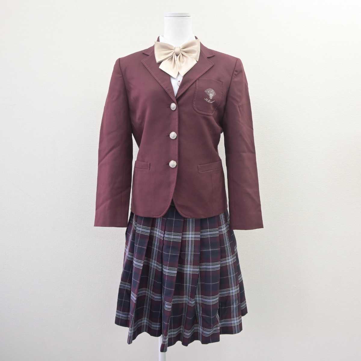 【中古】愛知県 名古屋経済大学市邨高等学校/旧制服 女子制服 4点 (ブレザー・シャツ・スカート) sf062979