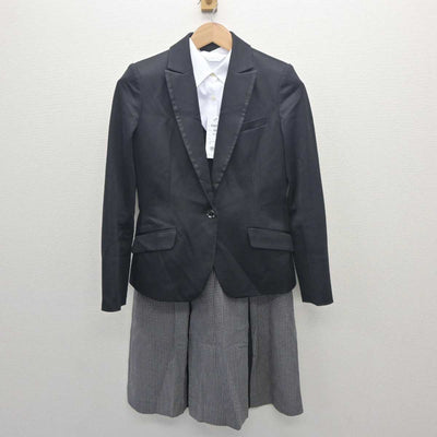 【中古】 事務服 女子制服 3点 (ジャケット・ジャンパースカート・シャツ) sf062981