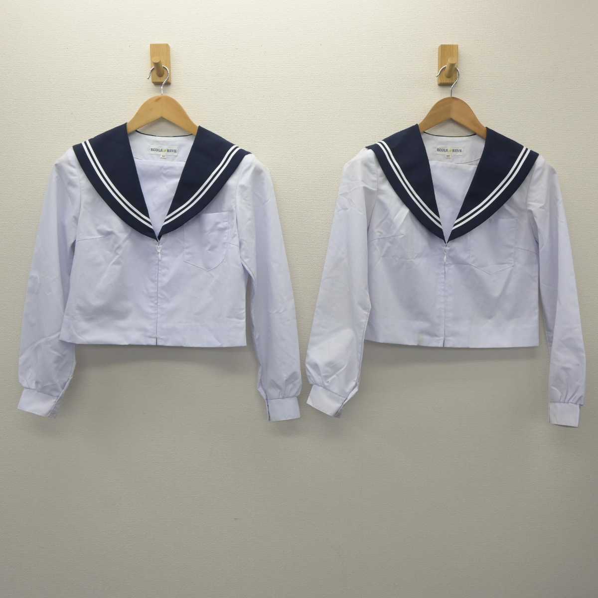 【中古】愛知県 東海市立上野中学校 女子制服 3点 (セーラー服・スカート) sf062993