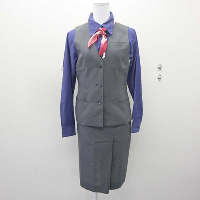 【中古】 みずほ銀行制服 女子制服 4点 (ベスト・シャツ・スカート) sf062998