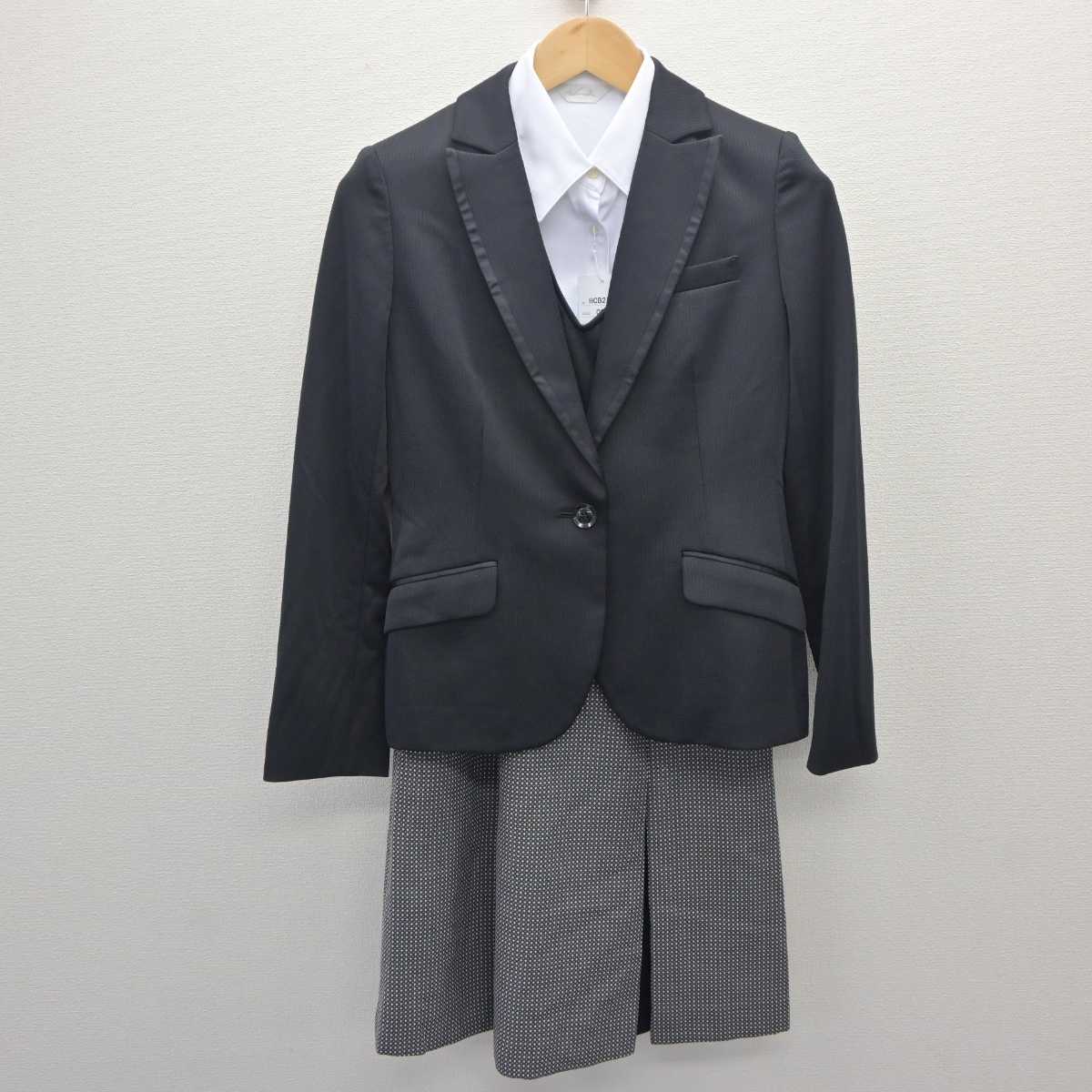 【中古】 事務服 女子制服 3点 (ジャケット・シャツ・ジャンパースカート) sf062999