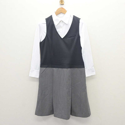 【中古】 事務服 女子制服 2点 (シャツ・ジャンパースカート) sf063001