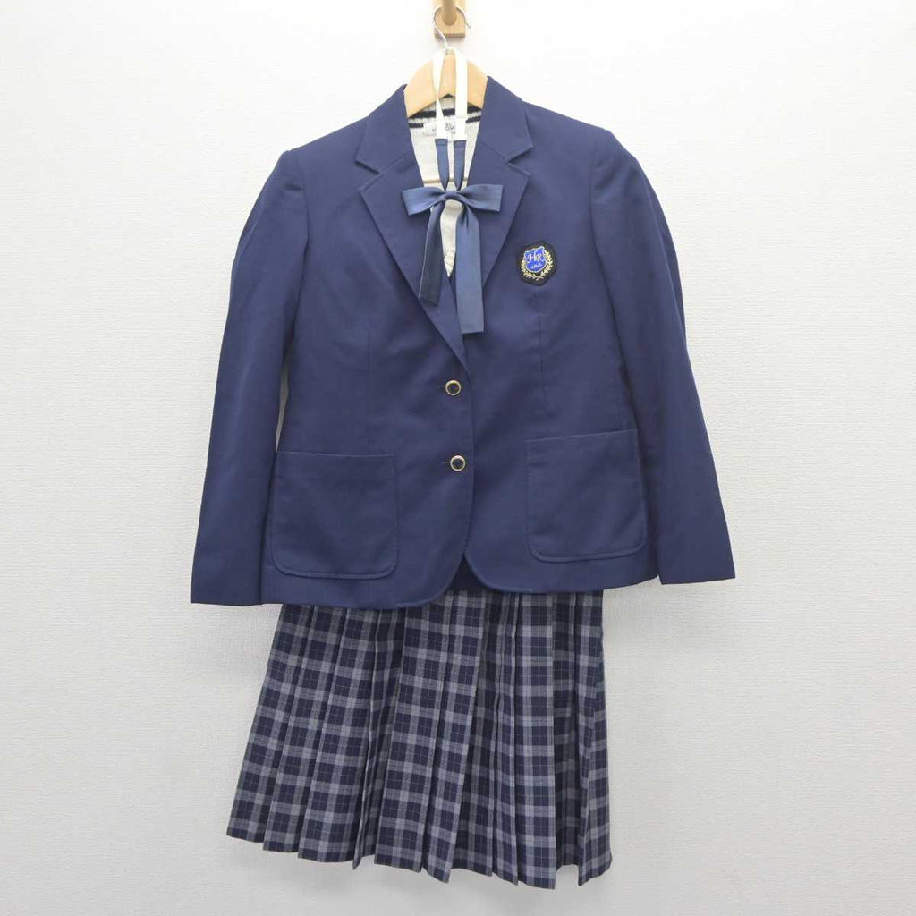 【中古】大阪府 初芝立命館中学校 女子制服 4点 (ブレザー・ニットベスト・スカート) sf063010