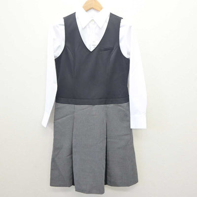 【中古】 事務服 女子制服 2点 (シャツ・ワンピース) sf063033