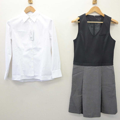 【中古】 事務服 女子制服 2点 (シャツ・ワンピース) sf063033