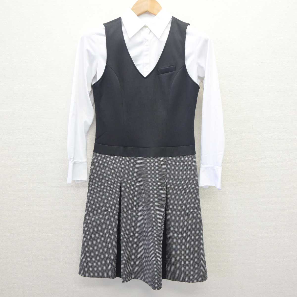 【中古】 事務服 女子制服 2点 (シャツ・ワンピース) sf063034