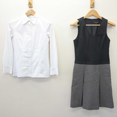 【中古】 事務服 女子制服 2点 (シャツ・ワンピース) sf063034