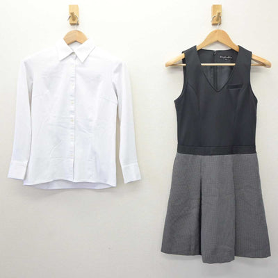 【中古】 事務服 女子制服 2点 (シャツ・ワンピース) sf063035