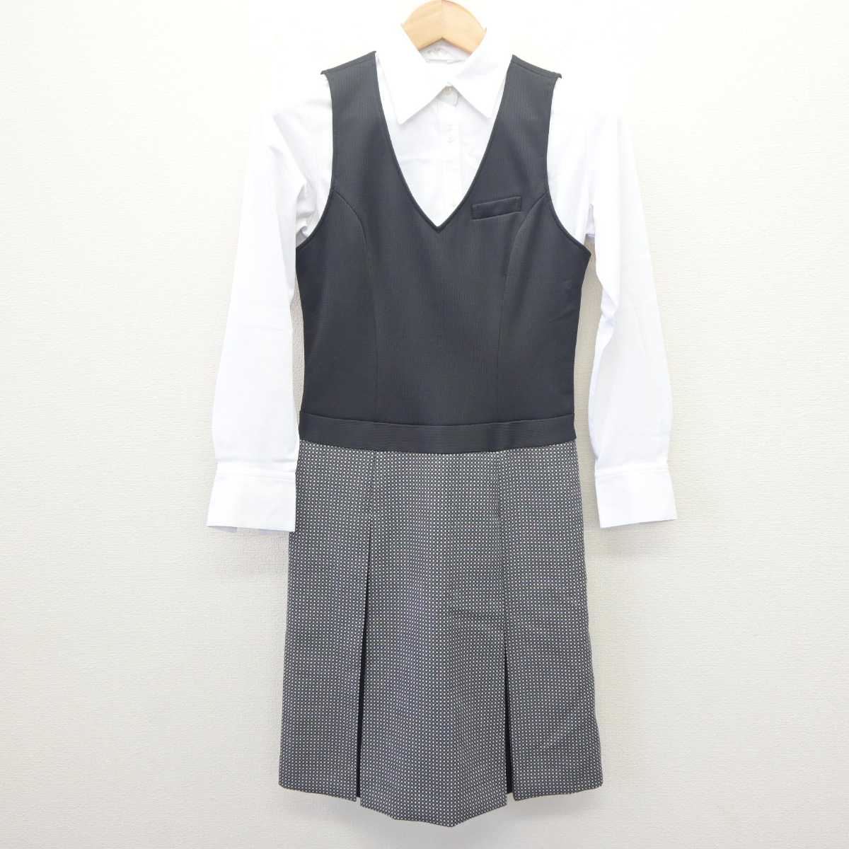 【中古】 事務服 女子制服 2点 (シャツ・ワンピース) sf063036