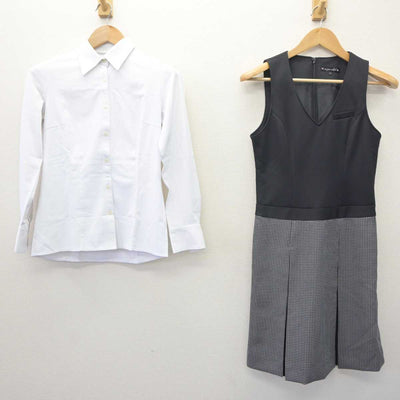 【中古】 事務服 女子制服 2点 (シャツ・ワンピース) sf063036