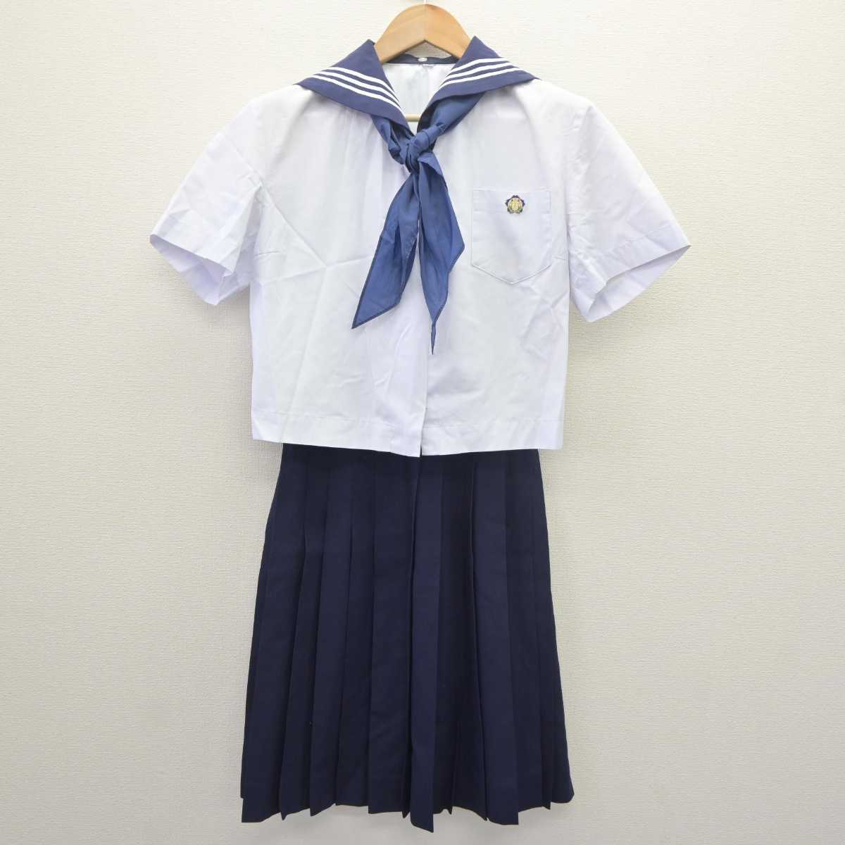 【中古】栃木県 真岡女子高等学校 女子制服 4点 (セーラー服・スカート) sf063039