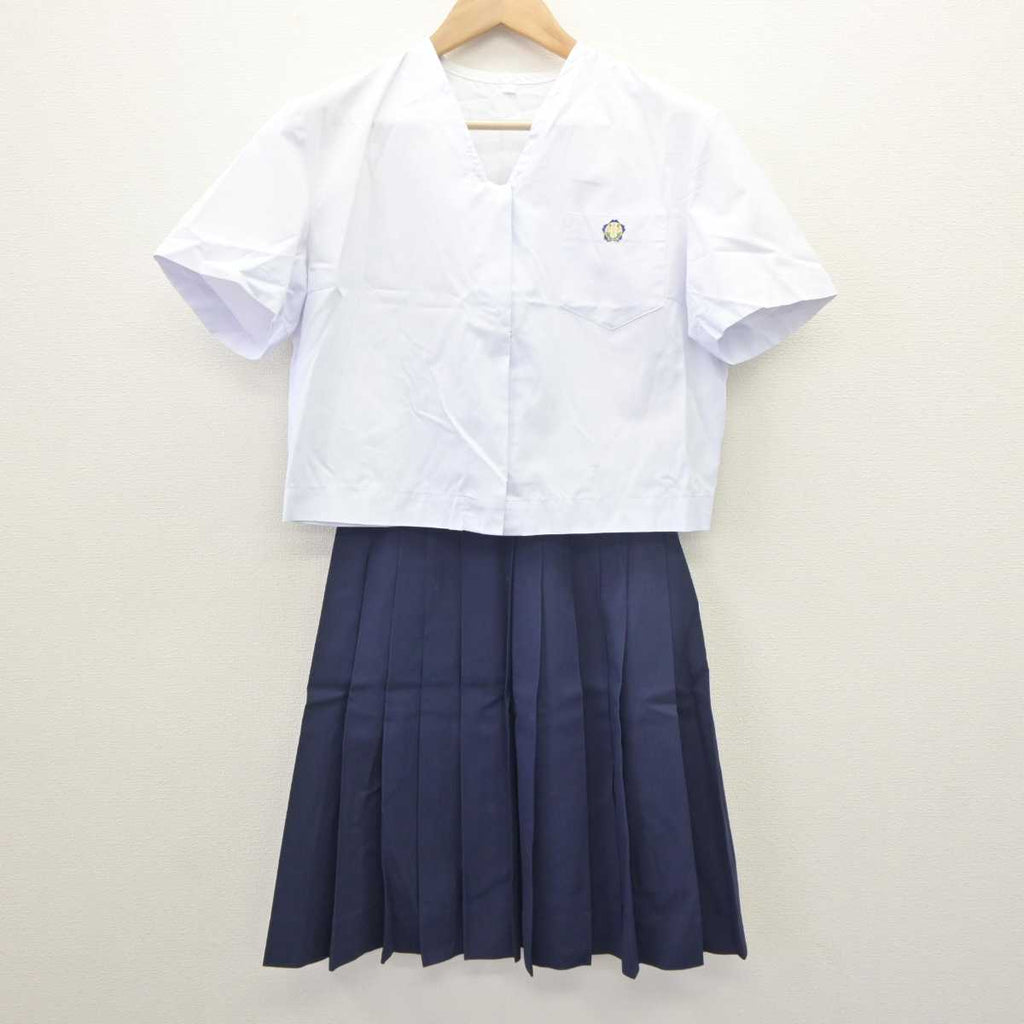 【中古】栃木県 真岡女子高等学校 女子制服 2点 (セーラー服・スカート) sf063040