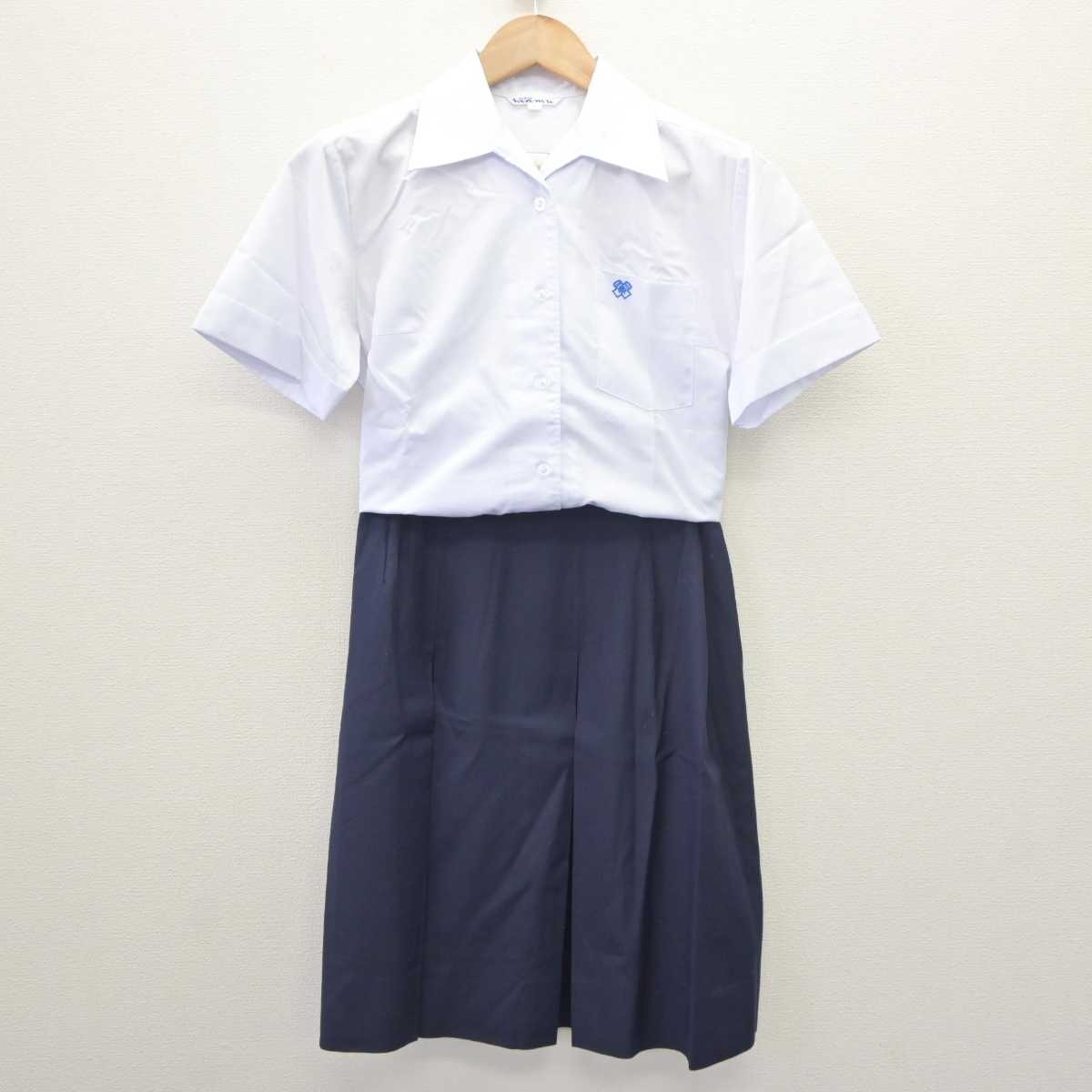 【中古】兵庫県 神戸商業高等学校 女子制服 2点 (シャツ・スカート) sf063042