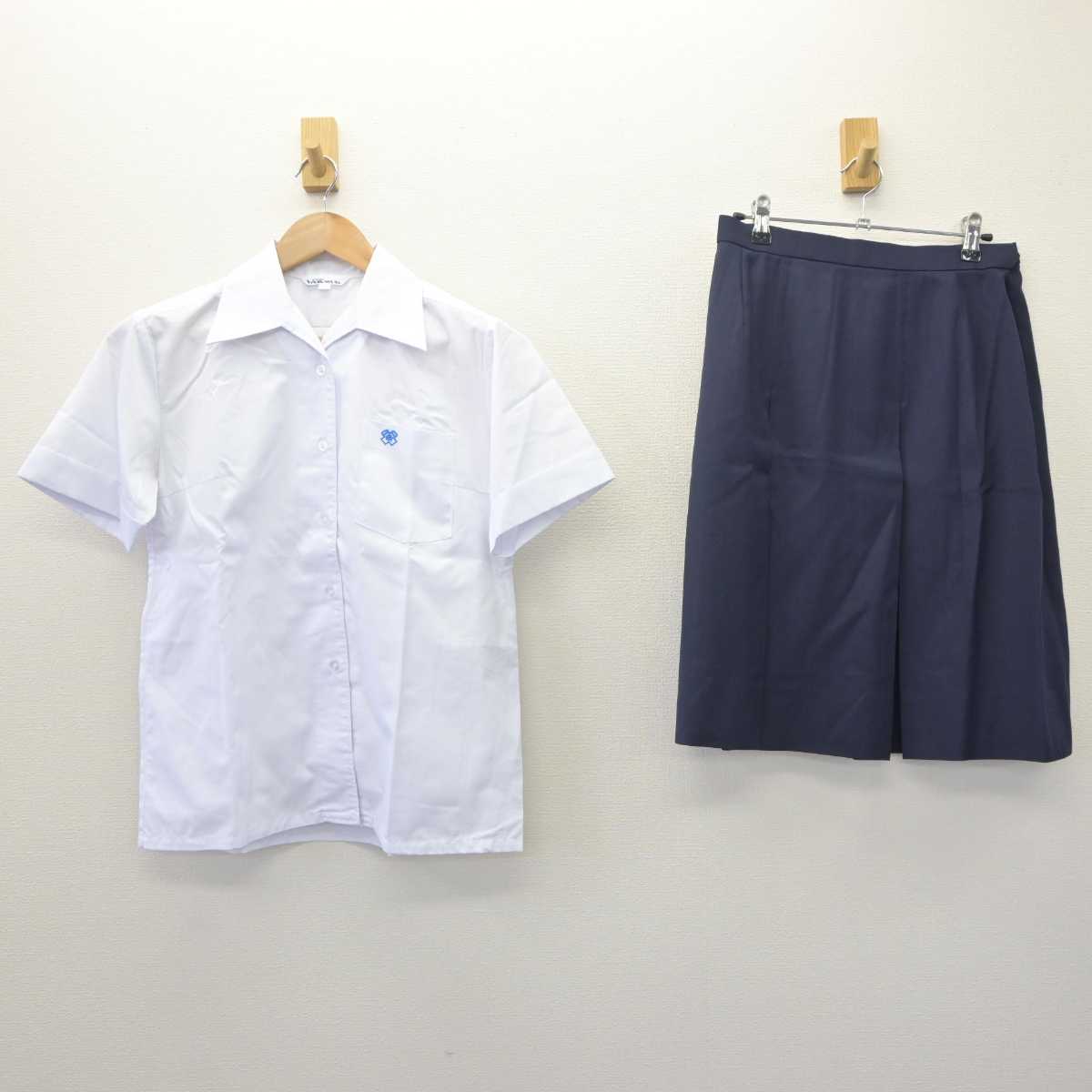 【中古】兵庫県 神戸商業高等学校 女子制服 2点 (シャツ・スカート) sf063042