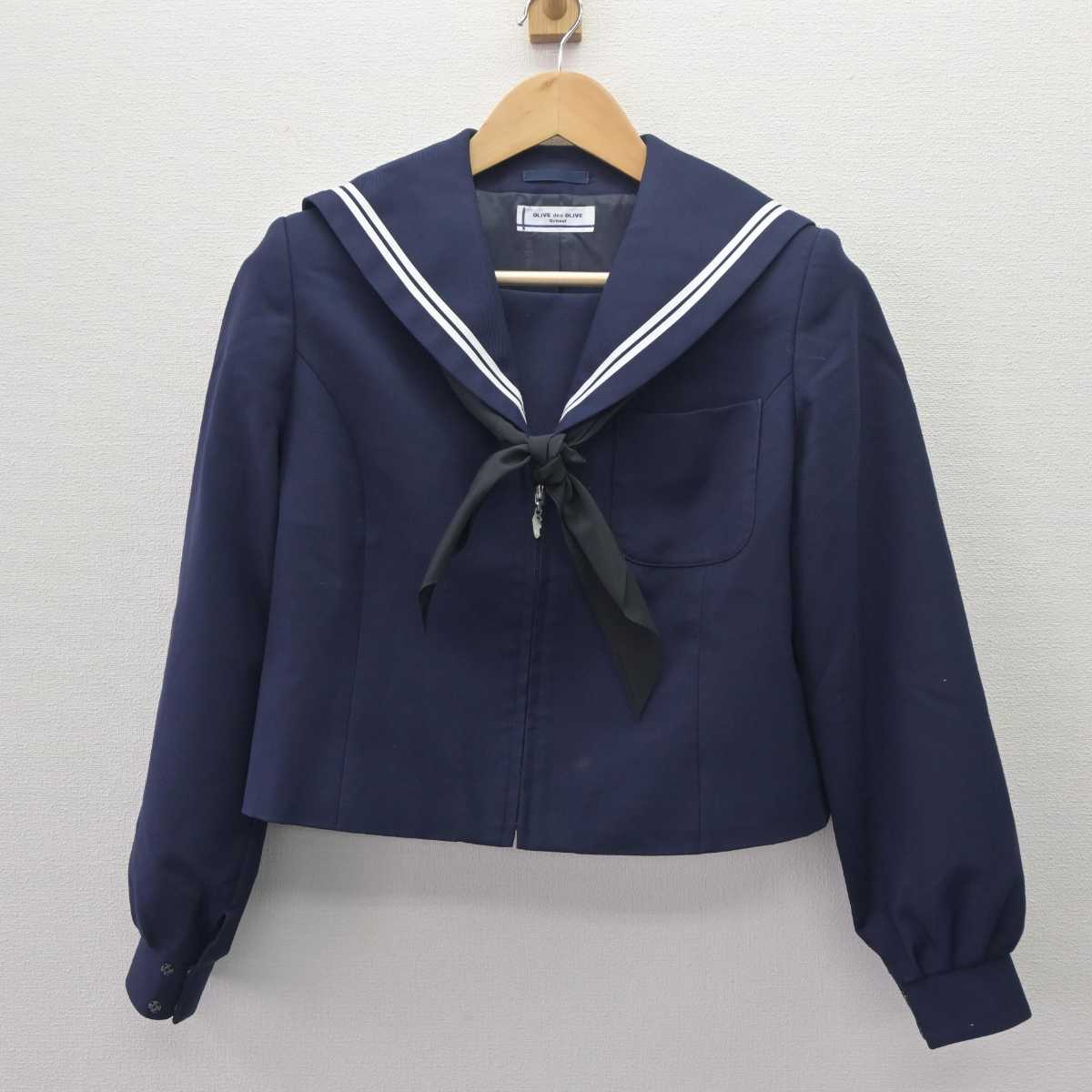 【中古】岐阜県 竹鼻中学校 女子制服 3点 (セーラー服・スカート) sf063061