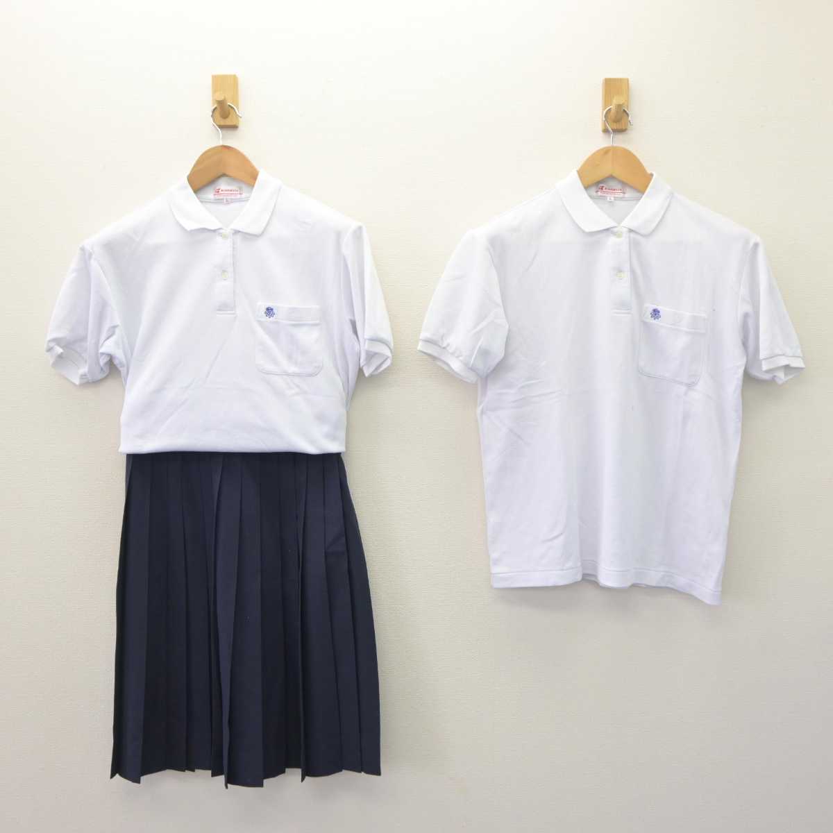 【中古】岐阜県 竹鼻中学校 女子制服 3点 (シャツ・スカート) sf063063