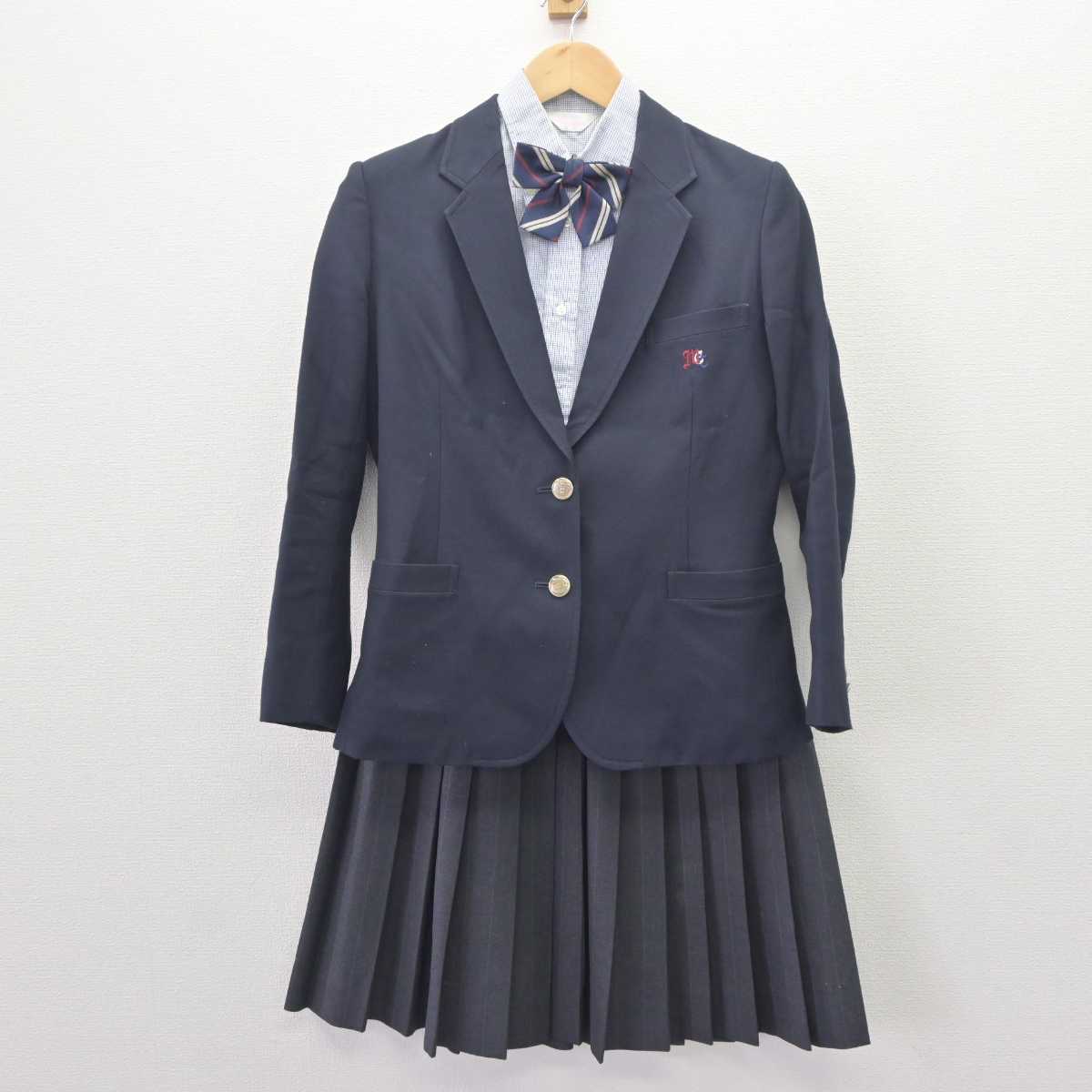 【中古】岐阜県 岐阜商業高等学校 女子制服 4点 (ブレザー・シャツ・スカート) sf063067