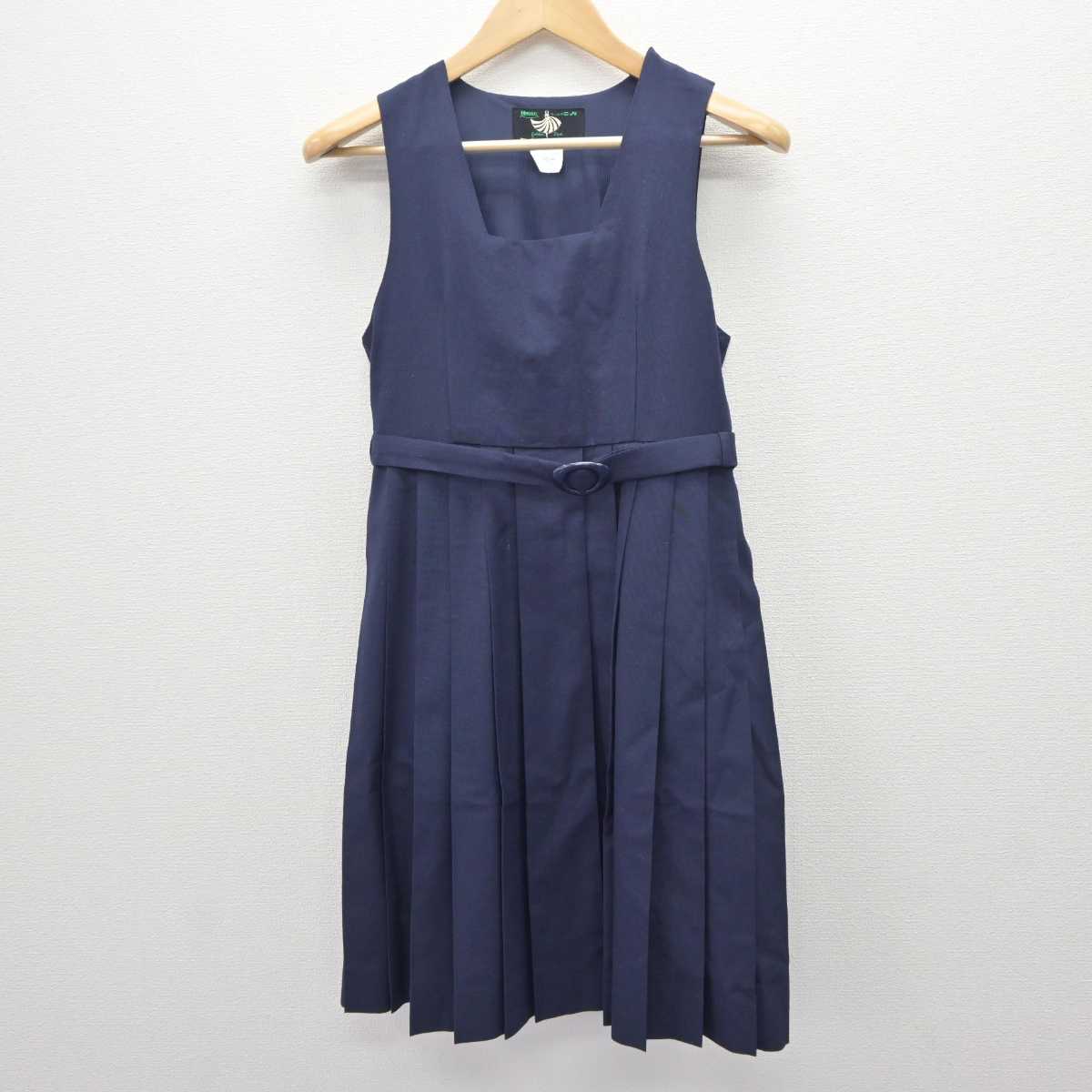 【中古】千葉県 逆井中学校 女子制服 2点 (ジャンパースカート・ジャンパースカート) sf063111