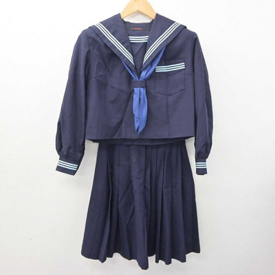 【中古】大阪府 彩都西中学校 女子制服 3点 (セーラー服・スカート) sf063117