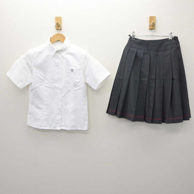 【中古】東京都 桜美林高等学校 女子制服 2点 (シャツ・スカート) sf063126