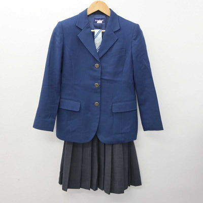 【中古】千葉県 稲毛高等学校 女子制服 3点 (ブレザー・スカート) sf063129