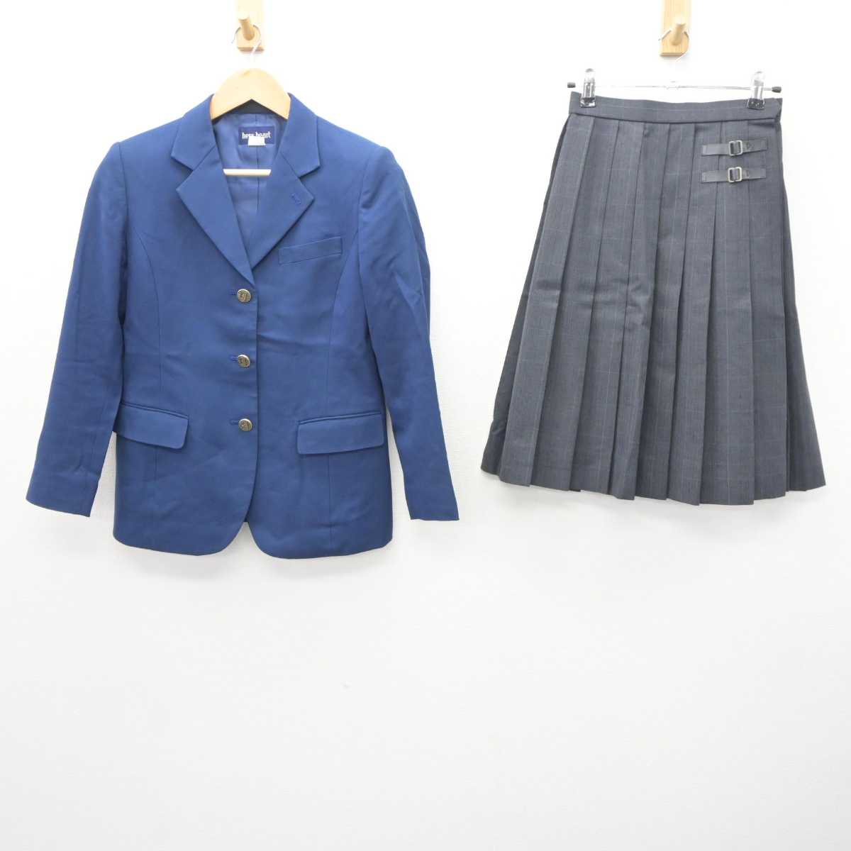 【中古】千葉県 稲毛高等学校 女子制服 3点 (ブレザー・スカート) sf063129