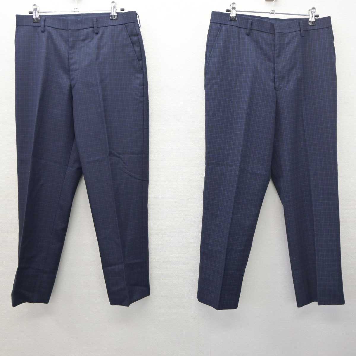 【中古】福岡県 福岡市中学標準服 男子制服 3点 (ブレザー・ズボン) sf063138