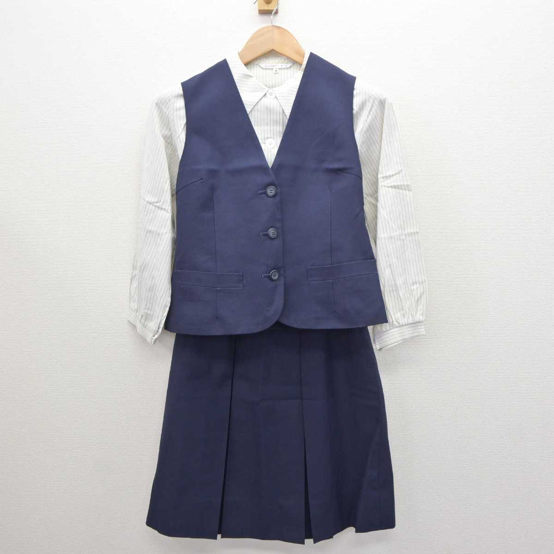 【中古】宮崎県 宮崎西高等学校 女子制服 6点 (ブレザー・ベスト・シャツ・スカート) sf063145